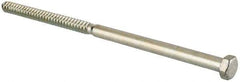 Value Collection - 5/8" Screw, 14" Length Under Head, Steel, Hex Head Lag Screw - Zinc Plated, Grade 2 - Eagle Tool & Supply