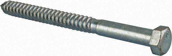 Value Collection - 3/4" Screw, 9" Length Under Head, Steel, Hex Head Lag Screw - Zinc Plated, Grade 2 - Eagle Tool & Supply
