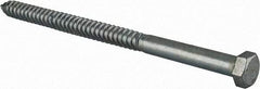 Value Collection - 3/4" Screw, 12" Length Under Head, Steel, Hex Head Lag Screw - Zinc Plated, Grade 2 - Eagle Tool & Supply
