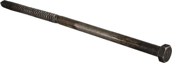 Value Collection - 3/4" Screw, 18" Length Under Head, Steel, Hex Head Lag Screw - Uncoated, Grade 2 - Eagle Tool & Supply