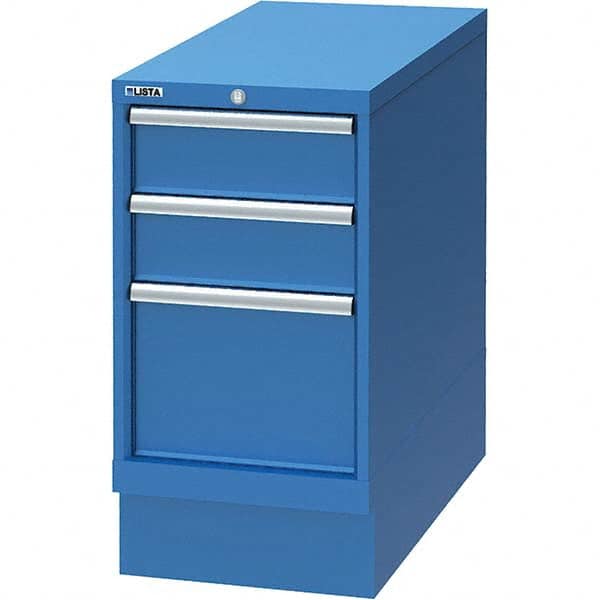 LISTA - 3 Drawer, 66 Compartment Bright Blue Steel Modular Storage Cabinet - Eagle Tool & Supply