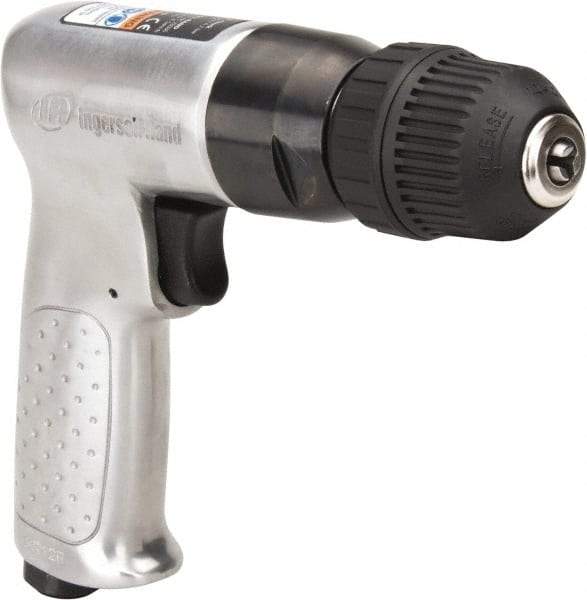 Ingersoll-Rand - 3/8" Keyless Chuck - Pistol Grip Handle, 2,000 RPM, 4 CFM, 0.5 hp, 90 psi - Eagle Tool & Supply