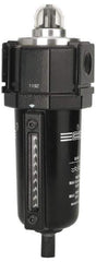 ARO/Ingersoll-Rand - 3/8" Port, 13.2" High x 4-3/4" Wide, FRL Filter with Metal Bowl & Manual Drain - 200 Max psi, 175°F Max, 2.8 oz Bowl Capacity - Eagle Tool & Supply