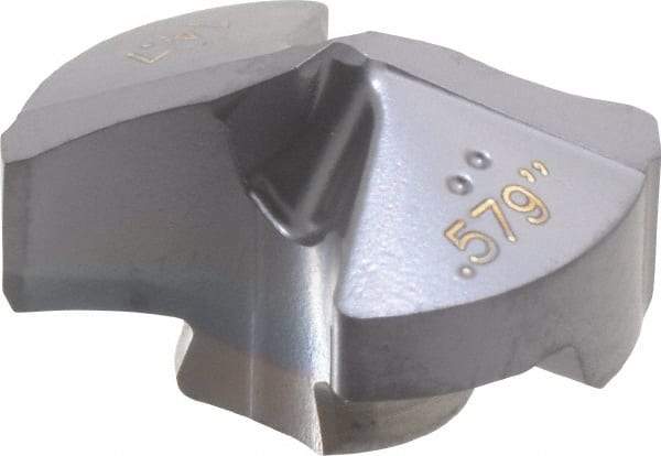 Iscar - Series IDI-SG, 0.579" Diam Grade IC908 140° Replaceable Drill Tip - Carbide, TiAlN Finish - Eagle Tool & Supply