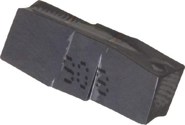 Iscar - 300020GIP Grade IC908, 3mm Cutting Width Carbide Grooving Insert - 1.8mm Max Depth of Cut, Neutral, 0.2mm Corner Radius, TiAlN Finish - Eagle Tool & Supply