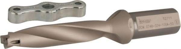 Iscar - 3/4 to 0.783" Diam, 5xD, 3.74" Max Depth, 1" Shank Diam, Replaceable Tip Drill - IDI 0748-S.. Insert, 19 Seat Size, DCM Toolholder, Series ChamDrill - Eagle Tool & Supply