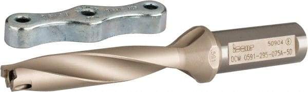 Iscar - 0.591 to 5/8" Diam, 5xD, 2.95" Max Depth, 3/4" Shank Diam, Replaceable Tip Drill - IDI 0591-S.. Insert, 15 Seat Size, DCM Toolholder, Series ChamDrill - Eagle Tool & Supply
