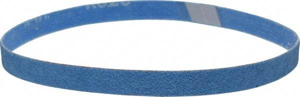 Norton - 1/2" Wide x 18" OAL, 60 Grit, Zirconia Alumina Abrasive Belt - Zirconia Alumina, Medium, Coated, X Weighted Cloth Backing, Series R823 - Eagle Tool & Supply