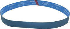 Norton - 2" Wide x 48" OAL, 180 Grit, Zirconia Alumina Abrasive Belt - Zirconia Alumina, Very Fine, Coated, X Weighted Cloth Backing, Series R823 - Eagle Tool & Supply