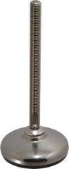 Sunnex - 1/2-13 Bolt Thread, 1.22" High Overall Hygienic Design Stud Mount Leveling Pad & Mount - 2,200 Max Lb Capacity, 3.15" Base Diam, 6" Thread Length - Eagle Tool & Supply