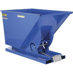 Vestil - 6,000 Lb Load Capacity, 1 1/2 Cu Yd, Steel Self-Dumping Hopper - 43-1/4" Wide x 69" Long x 52" High, Powder Coat Blue - Eagle Tool & Supply