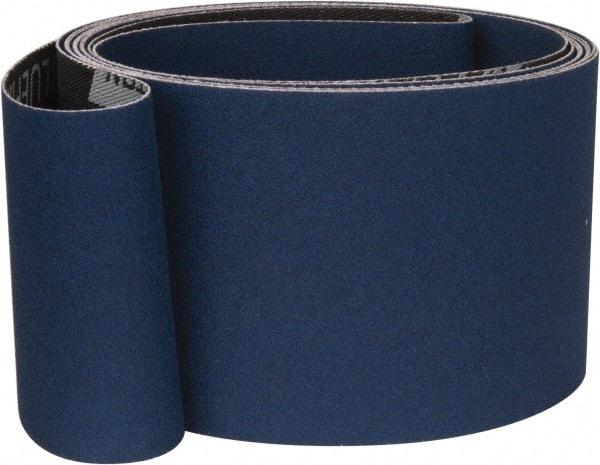 Norton - 3" Wide x 132" OAL, 36 Grit, Zirconia Alumina Abrasive Belt - Zirconia Alumina, Very Coarse, Coated, Y Weighted Cloth Backing, Series R824 - Eagle Tool & Supply