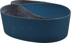 Norton - 4" Wide x 54" OAL, 60 Grit, Zirconia Alumina Abrasive Belt - Zirconia Alumina, Medium, Coated, Y Weighted Cloth Backing, Dry, Series R821 - Eagle Tool & Supply