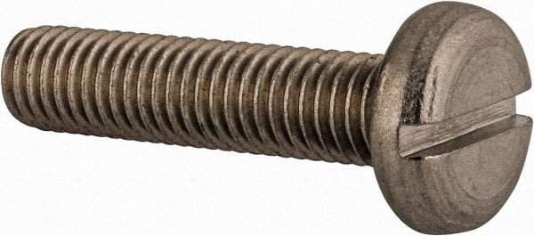 Value Collection - M8x1.25 Metric Coarse, 35mm Length Under Head Slotted Drive Machine Screw - Pan Head, Grade 18-8 & A2 Stainless Steel, Uncoated, Without Washer - Eagle Tool & Supply