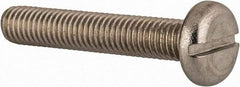 Value Collection - M8x1.25 Metric Coarse, 45mm Length Under Head Slotted Drive Machine Screw - Pan Head, Grade 18-8 & A2 Stainless Steel, Uncoated, Without Washer - Eagle Tool & Supply