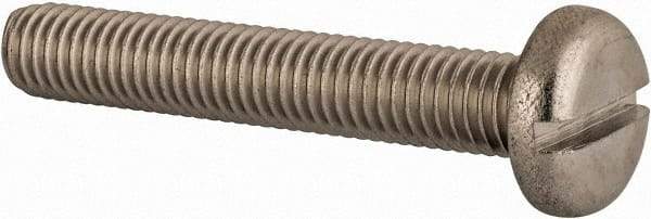 Value Collection - M8x1.25 Metric Coarse, 50mm Length Under Head Slotted Drive Machine Screw - Pan Head, Grade 18-8 & A2 Stainless Steel, Uncoated, Without Washer - Eagle Tool & Supply