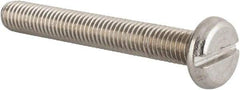 Value Collection - M8x1.25 Metric Coarse, 60mm Length Under Head Slotted Drive Machine Screw - Pan Head, Grade 18-8 & A2 Stainless Steel, Uncoated, Without Washer - Eagle Tool & Supply