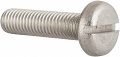 Value Collection - M10x1.50 Metric Coarse, 40mm Length Under Head Slotted Drive Machine Screw - Pan Head, Grade 18-8 & A2 Stainless Steel, Uncoated, Without Washer - Eagle Tool & Supply