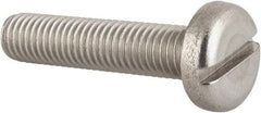 Value Collection - M10x1.50 Metric Coarse, 45mm Length Under Head Slotted Drive Machine Screw - Pan Head, Grade 18-8 & A2 Stainless Steel, Uncoated, Without Washer - Eagle Tool & Supply