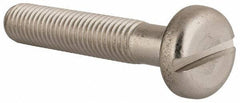 Value Collection - M10x1.50, 55mm Length Under Head Slotted Drive Machine Screw - Pan Head, Grade 18-8 & A2 Stainless Steel, Uncoated, Without Washer - Eagle Tool & Supply