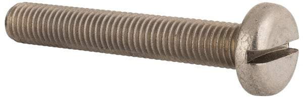 Value Collection - M10x1.50 Metric Coarse, 65mm Length Under Head Slotted Drive Machine Screw - Pan Head, Grade 18-8 & A2 Stainless Steel, Uncoated, Without Washer - Eagle Tool & Supply