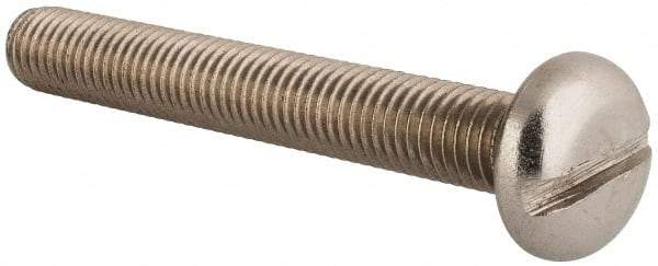 Value Collection - M10x1.50 Metric Coarse, 75mm Length Under Head Slotted Drive Machine Screw - Pan Head, Grade 18-8 & A2 Stainless Steel, Uncoated, Without Washer - Eagle Tool & Supply