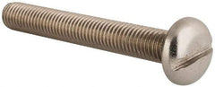 Value Collection - M10x1.50 Metric Coarse, 75mm Length Under Head Slotted Drive Machine Screw - Pan Head, Grade 18-8 & A2 Stainless Steel, Uncoated, Without Washer - Eagle Tool & Supply