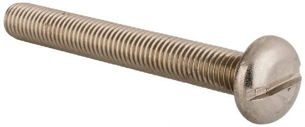 Value Collection - M10x1.50 Metric Coarse, 80mm Length Under Head Slotted Drive Machine Screw - Pan Head, Grade 18-8 & A2 Stainless Steel, Uncoated, Without Washer - Eagle Tool & Supply