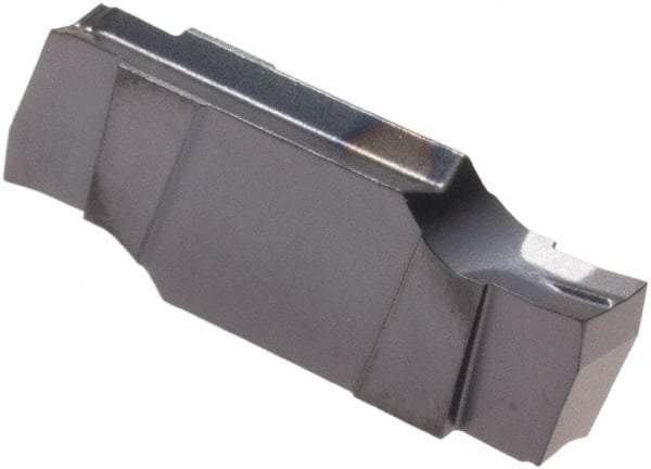 Iscar - 222010GIPI Grade IC908, 2.22mm Cutting Width Carbide Grooving Insert - 2.5mm Max Depth of Cut, Neutral, 0.1mm Corner Radius, TiAlN Finish - Eagle Tool & Supply