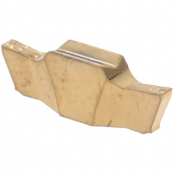 Iscar - 100010GEPI Grade IC528, 1mm Cutting Width Carbide Grooving Insert - 1.6mm Max Depth of Cut, Neutral, 0.1mm Corner Radius, TiCN/TiN Finish - Eagle Tool & Supply