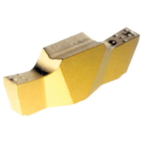 Iscar - 100010GEPI Grade IC528, 1mm Cutting Width Carbide Grooving Insert - 1.5mm Max Depth of Cut, Right Hand, 0.1mm Corner Radius, TiCN/TiN Finish - Eagle Tool & Supply