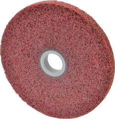 3M - 6" Diam, 1/2" Face Width, 1" Center Hole, Coarse Grade, Aluminum Oxide Deburring Wheel - Convolute, Hard Density 6 Grade, 6,000 RPM - Eagle Tool & Supply