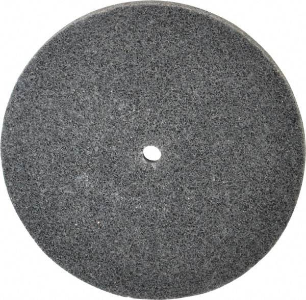 3M - 4" Diam, 1/4" Face Width, 1/4" Center Hole, Medium Grade, Silicon Carbide Deburring Wheel - Unitized, Hard Density 7 Grade, 12,100 RPM - Eagle Tool & Supply