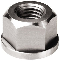 TE-CO - 5/8-11, 1-3/8" Flange Diam, 13/16" High, 1-1/16" Across Flats, Flange Nut - Eagle Tool & Supply