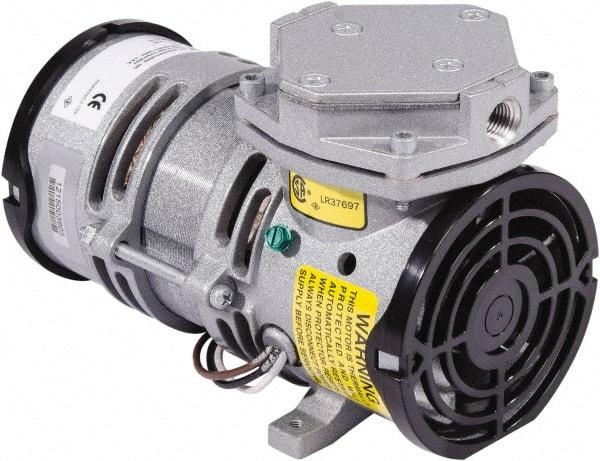 Gast - Diaphragm-Type Vacuum Pumps Horsepower: 1/16 Cubic Feet per Minute: 0.70 - Eagle Tool & Supply