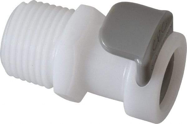 CPC Colder Products - 3/8" Outside Diam, 3/8 NPT, Acetal Push-to-Connect Tube Female Connector - 120 Max psi, White - Eagle Tool & Supply