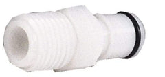 CPC Colder Products - 3/8" Outside Diam, 3/8 NPT, Acetal Push-to-Connect Tube Male Connector - 120 Max psi, White - Eagle Tool & Supply