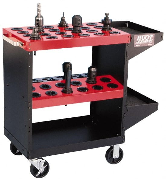 Huot - 36 Tool Capacity, 50 Taper Size ToolScoot CNC Tool Cart - Eagle Tool & Supply