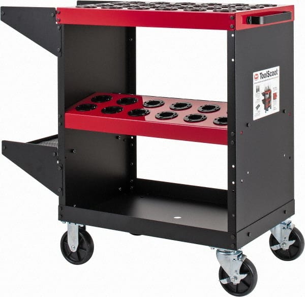 Huot - 48 Tool Capacity, 40 Taper Size ToolScoot CNC Tool Cart - Eagle Tool & Supply