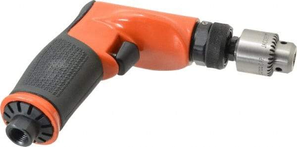 Dotco - 1/4" Keyed Chuck - Pistol Grip Handle, 3,200 RPM, 0.4 hp, 90 psi - Eagle Tool & Supply