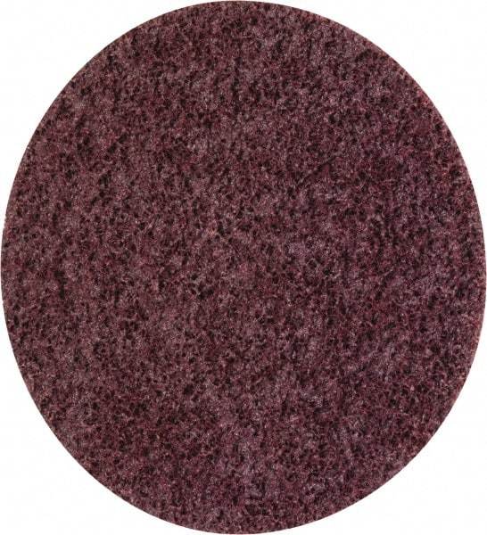3M - 4-1/2" Coarse Grade Ceramic Deburring Disc - Quick Change Connection, Maroon, 13,300 Max RPM - Eagle Tool & Supply