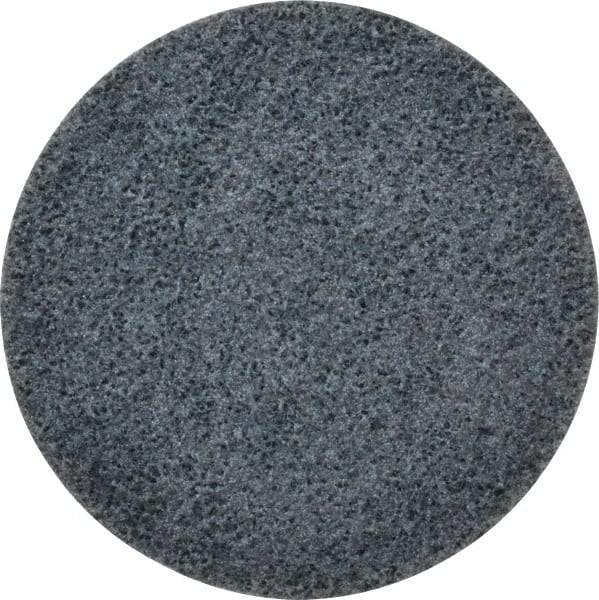 3M - 4-1/2" Coarse Grade Ceramic Deburring Disc - Quick Change Connection, Blue, 13,300 Max RPM - Eagle Tool & Supply