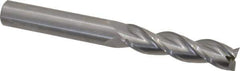 Kennametal - 1/2", 2" LOC, 1/2" Shank Diam, 4-1/2" OAL, 3 Flute, Solid Carbide Square End Mill - Single End, Uncoated, Spiral Flute, 35° Helix, Centercutting, Right Hand Cut, Right Hand Flute, Series AADE - Eagle Tool & Supply