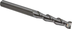 Kennametal - 3/8", 1-3/4" LOC, 3/8" Shank Diam, 4" OAL, 2 Flute, Solid Carbide Square End Mill - Single End, Uncoated, Spiral Flute, 45° Helix, Centercutting, Right Hand Cut, Right Hand Flute, Series AADF - Eagle Tool & Supply