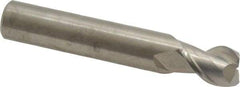 Kennametal - 1/2", 5/8" LOC, 1/2" Shank Diam, 3" OAL, 2 Flute, Solid Carbide Square End Mill - Single End, Uncoated, Spiral Flute, 45° Helix, Centercutting, Right Hand Cut, Right Hand Flute, Series AADF - Eagle Tool & Supply
