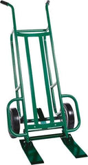 Valley Craft - 1,000 Lb Capacity 48" OAH Hand Truck - Dual Handle, Steel, Pneumatic Wheels - Eagle Tool & Supply