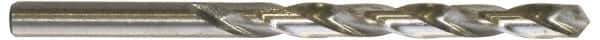 Cleveland - 3/8" 118° High Speed Steel Jobber Drill - Bright Finish, Right Hand Cut, Spiral Flute, Straight Shank, 5" OAL, Split Point - Eagle Tool & Supply