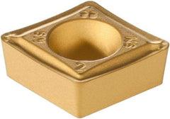 Iscar - CCMT3-2 SM Grade IC9150 Carbide Turning Insert - TiCN/Al2O3/TiN Finish, 80° Diamond, 3/8" Inscr Circle, 5/32" Thick, 1/32" Corner Radius - Eagle Tool & Supply