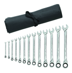 13 Piece - XL Series Combo Ratcheting Set - SAE - Roll - Eagle Tool & Supply