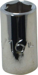 Proto - 5/16", 1/4" Drive, Standard Hand Socket - 6 Points, 7/8" OAL, Chrome Finish - Eagle Tool & Supply